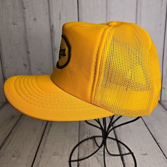 Pennzoil Hat Vintage Yellow Mesh Snapback Patch  Hat Cap - Picture 2 of 10